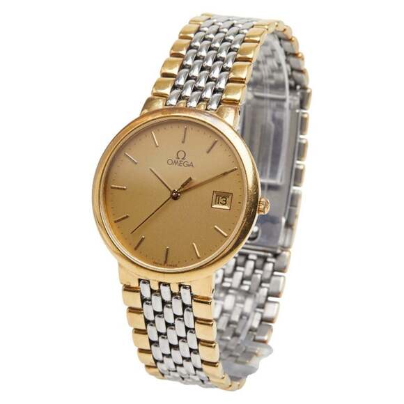 Omega De Ville Watch 396.1012 Swiss Quartz Gold Dial Stainless Steel Boys OMEGA - Picture 2 of 7